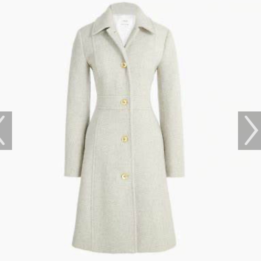 J. Crew Factory Women's Light Gray Trench Coat